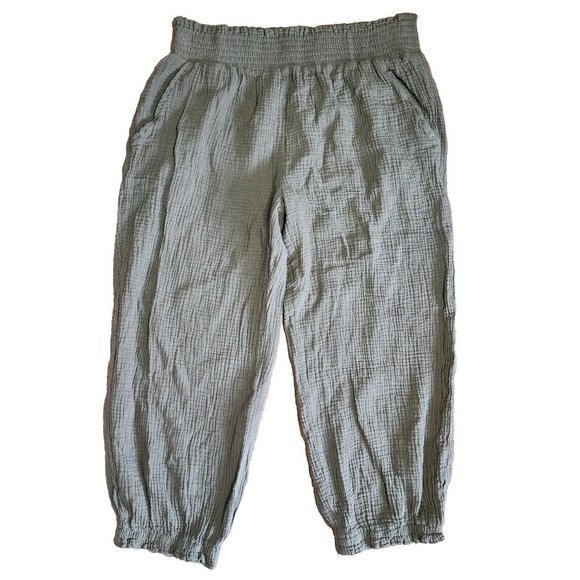 GRACE KARIN Solid All Green Pull On Crop Pants with Pockets Womens Size 2XL - Picture 1 of 5